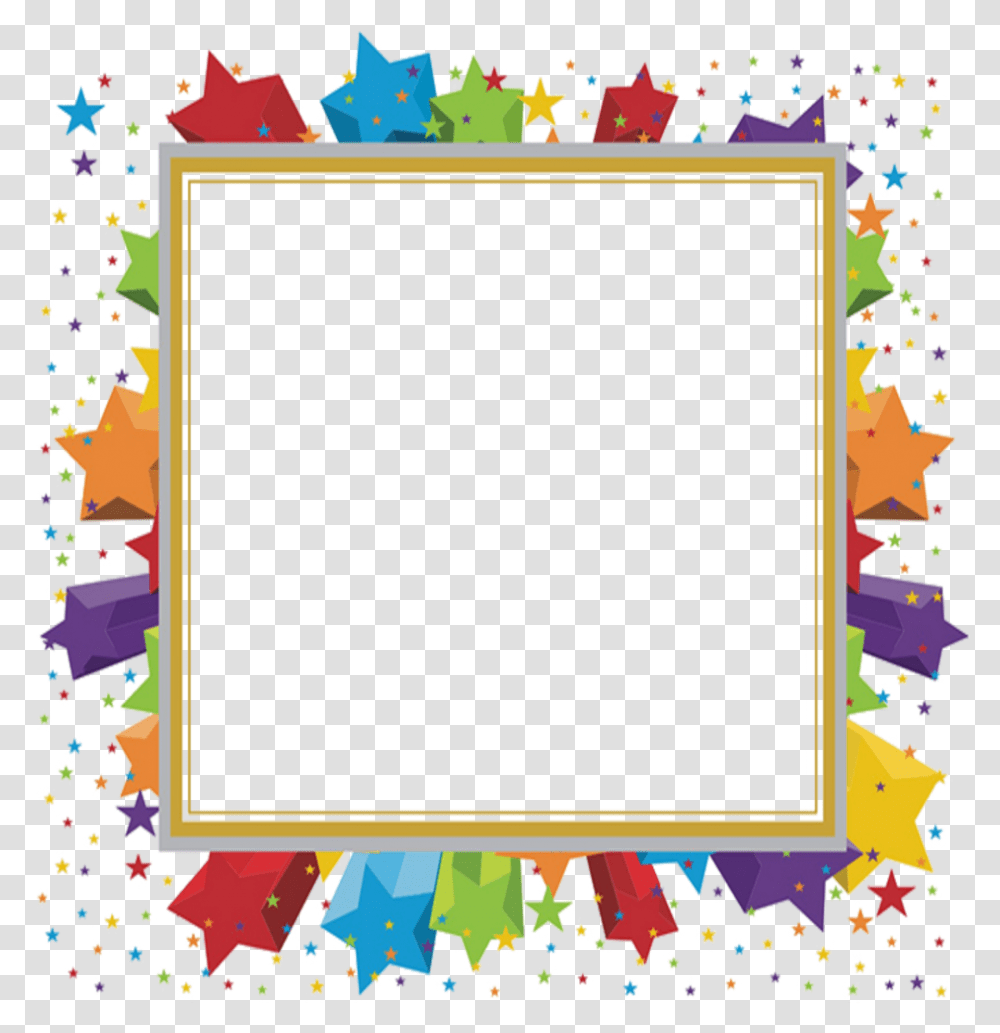 Mq Star Stars Frame Frames Border Borders Celebration Border Clipart, Graphics, Paper, Pattern, Confetti Transparent Png