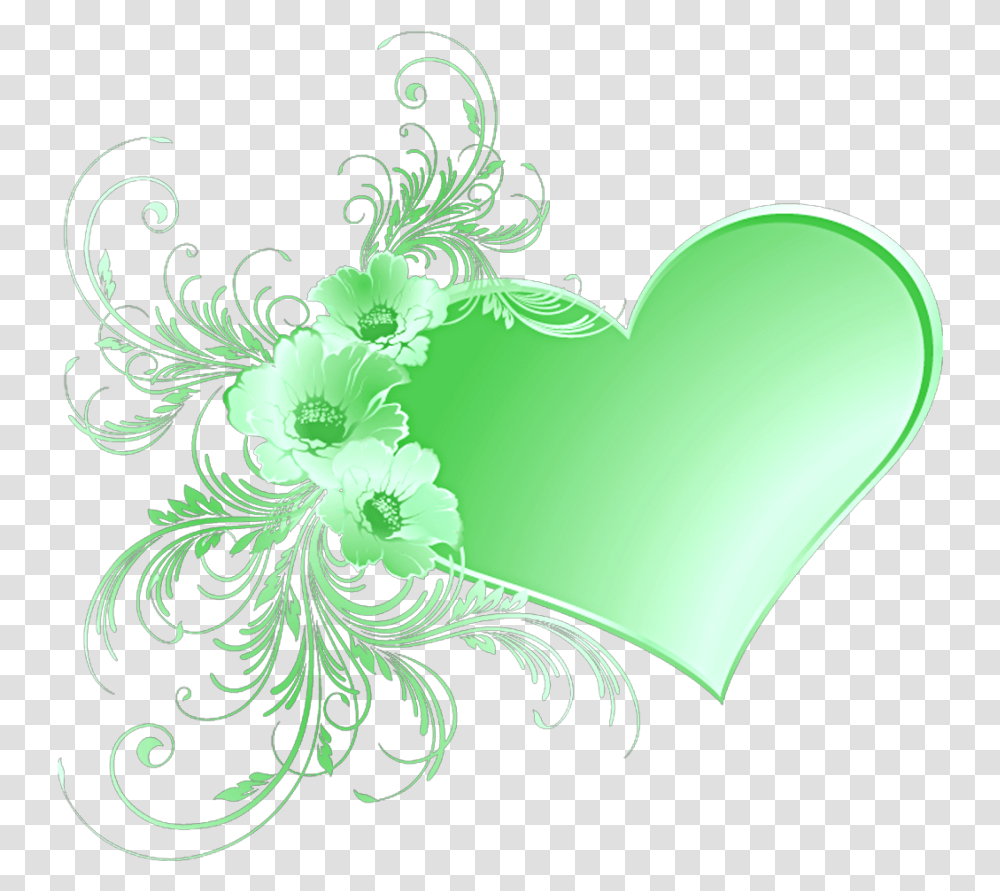 Mq Swirl Swirls Green Heart Hearts Love My Aunt In Heaven Memes, Floral Design, Pattern Transparent Png