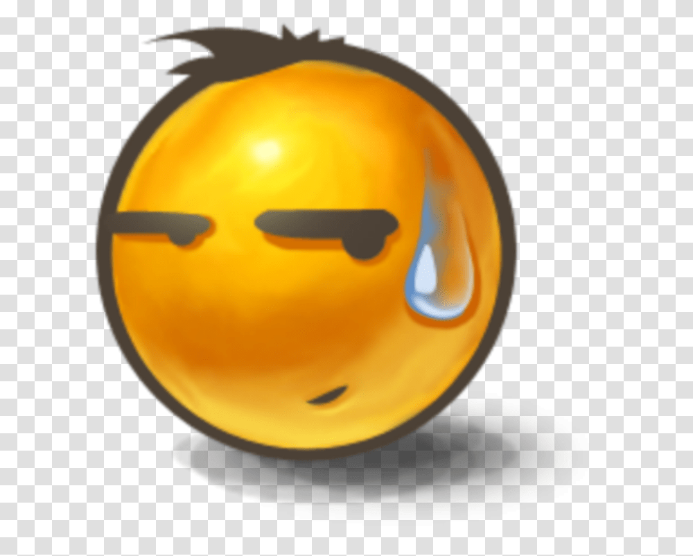 Mq Tear Drop Yellow Emoji Emojis Serious Emojis, Sphere, Egg, Food, Bubble Transparent Png