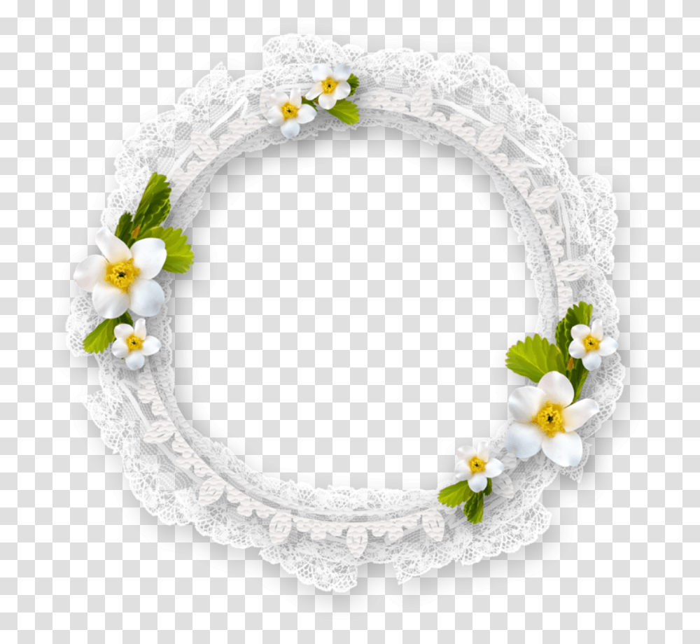 Mq White Circle Flowers Frame Frames Border White Flower Frame, Bracelet, Jewelry, Accessories, Accessory Transparent Png