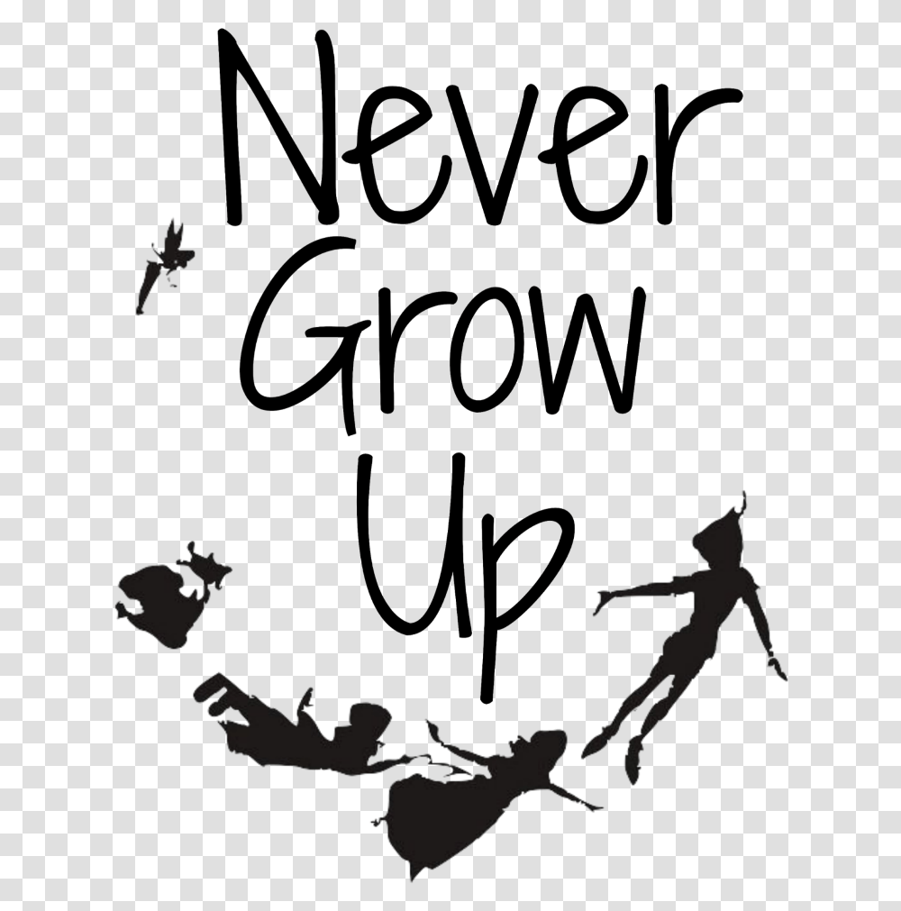 Mq Words Text Peterpan Disney Black Silhouette Calligraphy, Leisure Activities, Dance Pose, Outdoors, Animal Transparent Png