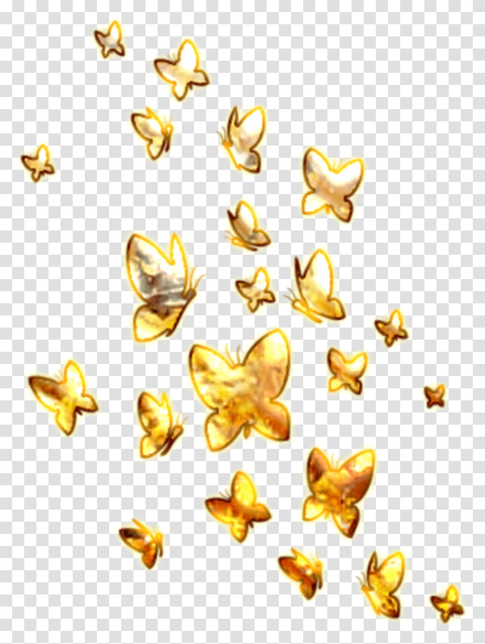 Mq Yellow Gold Butterfly Butterflys Flying Golden Butterfly, Food, Popcorn, Pasta Transparent Png