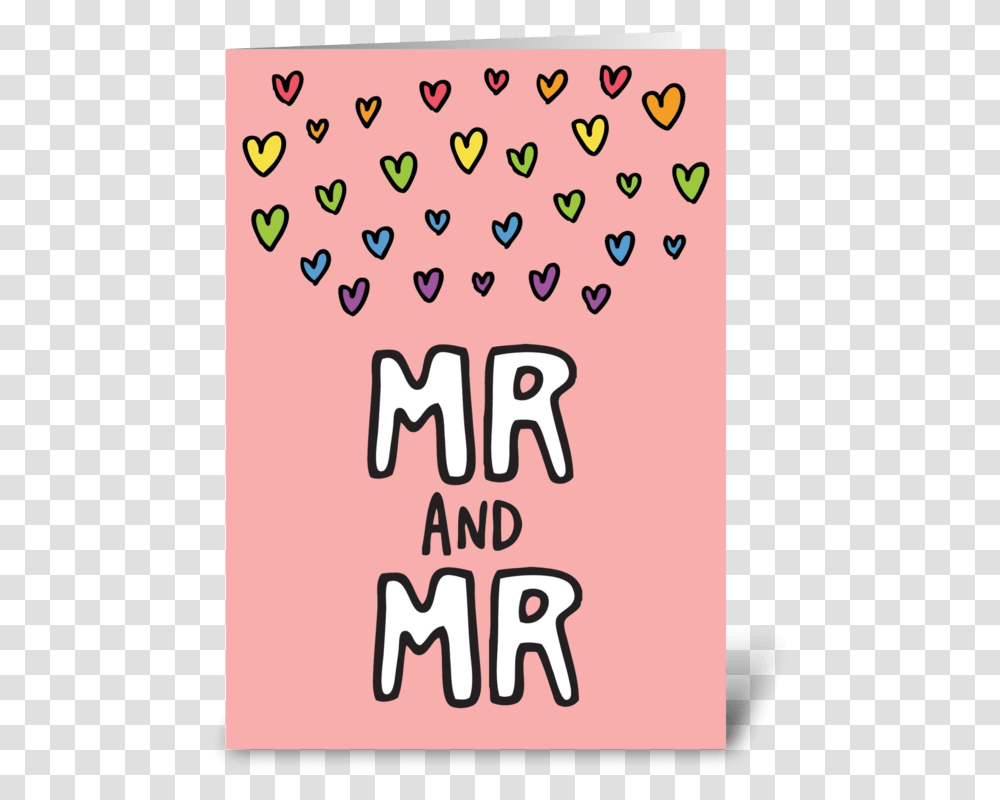 Mr And Mr Gay Marriage Card Greeting Card Gay Engagement Cards, Alphabet, Number Transparent Png