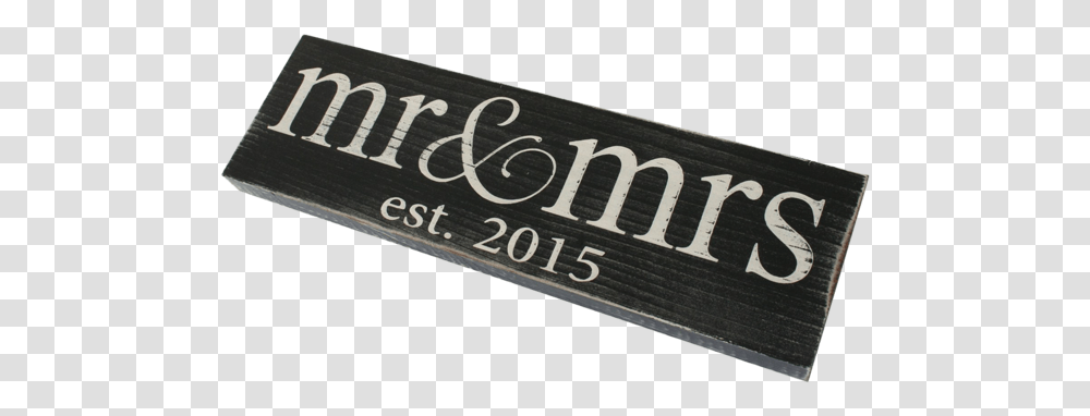 Mr And Mrs Est 2015 Vintage Wood Sign For Wedding Decoration Label, Alphabet, Word Transparent Png