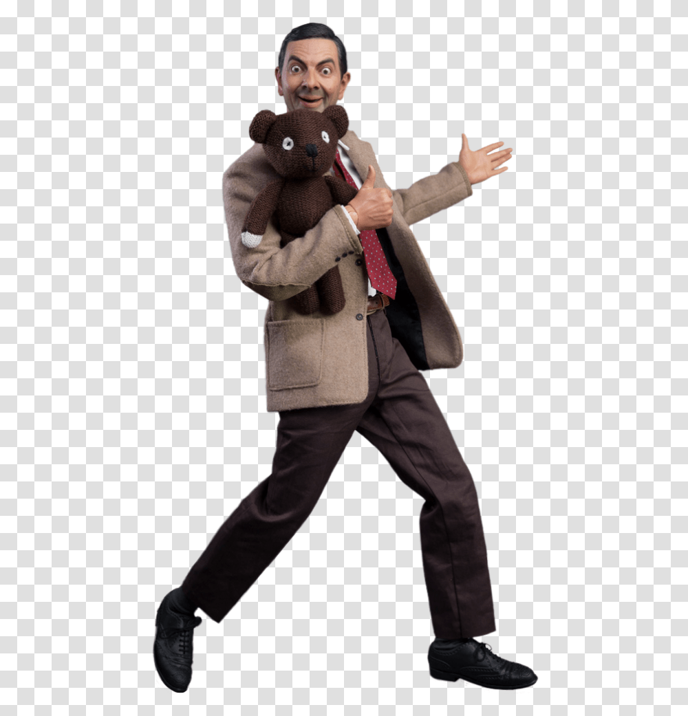 Mr Bean Bean Masterpiece Scale Enterbay Action Figure, Suit, Overcoat, Person Transparent Png