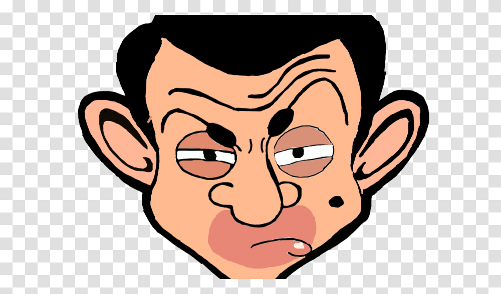 Mr Bean Mrbean Bored, Head, Face, Drawing Transparent Png