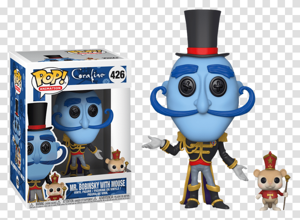 Mr Bobinsky With Mouse Pop Vinyl Figure, Robot, Toy Transparent Png