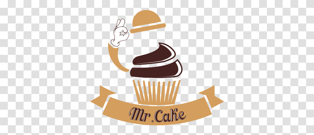 Mr Cake Logo Hd, Cupcake, Cream, Dessert, Food Transparent Png