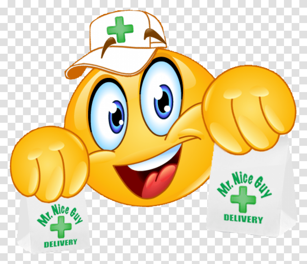 Mr Delivery Medical Marijuana Emoticon, Toy, Label, Sticker Transparent Png