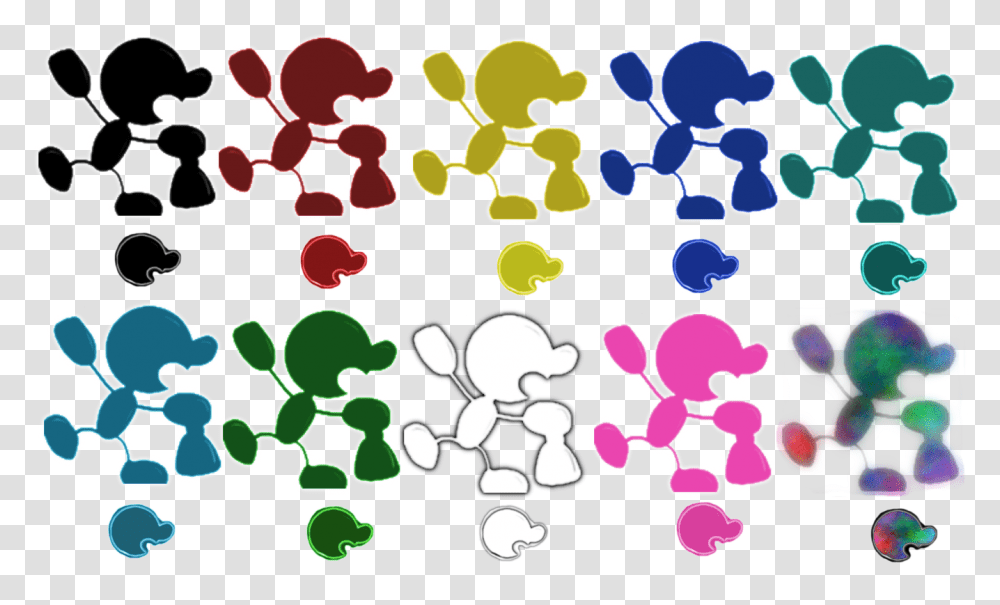 Mr Game And Watch Mr Game And Watch Colors, Rug Transparent Png