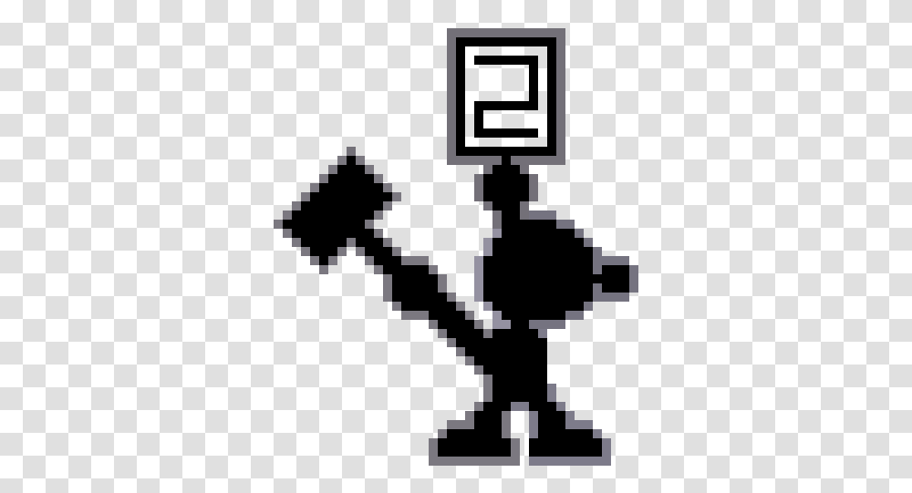 Mr Game And Watch Pixel Art, Electronics, Rug Transparent Png
