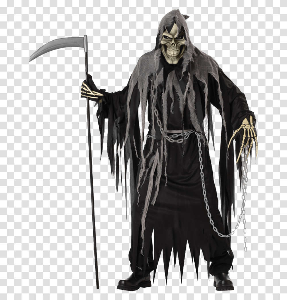 Mr Grim Halloween Costume, Fashion, Cloak, Person Transparent Png