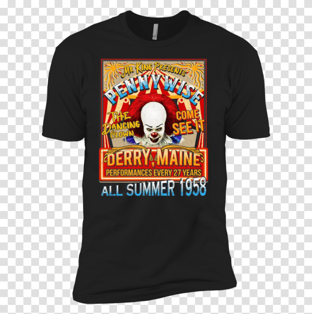 Mr King Presents Pennywise Tricou Basarabia E Romania, Apparel, T-Shirt, Person Transparent Png