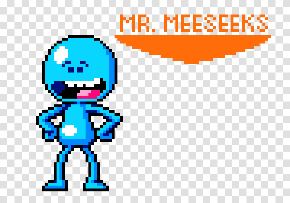 Mr Meeseeks Bit Pixel Art Maker, Robot, Pac Man Transparent Png