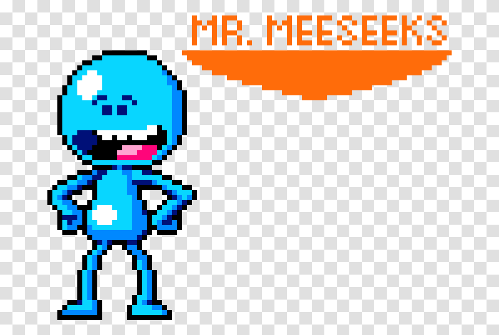 Mr Meeseeks Pixel Art Clipart Download Mr Meeseeks Pixel Art, Pac Man Transparent Png