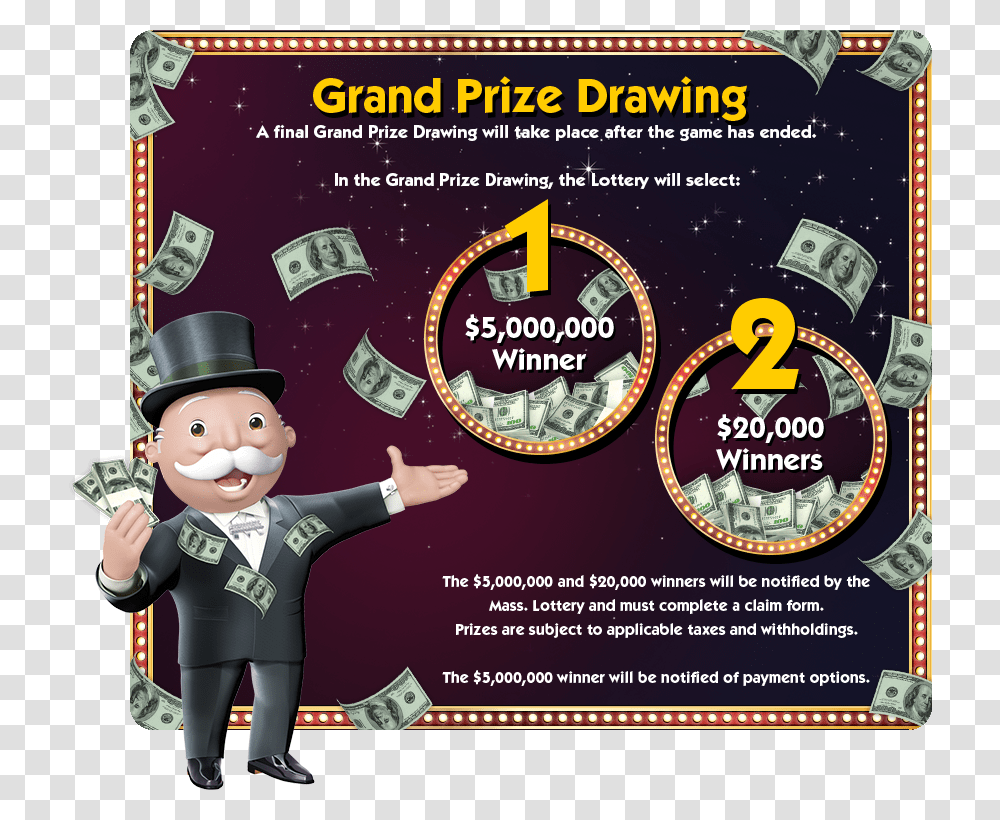 Mr Monopoly Grand Prize 2nd Prize, Advertisement, Poster, Flyer, Paper Transparent Png