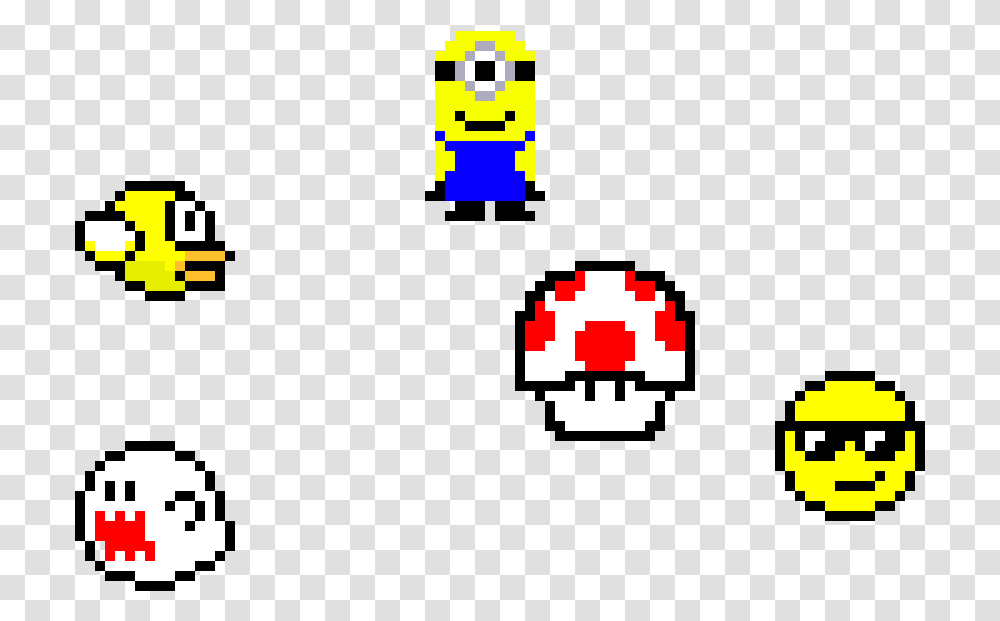 Mr Moo Moo S Awsome Pixel Art Smiley, Pac Man, First Aid Transparent Png