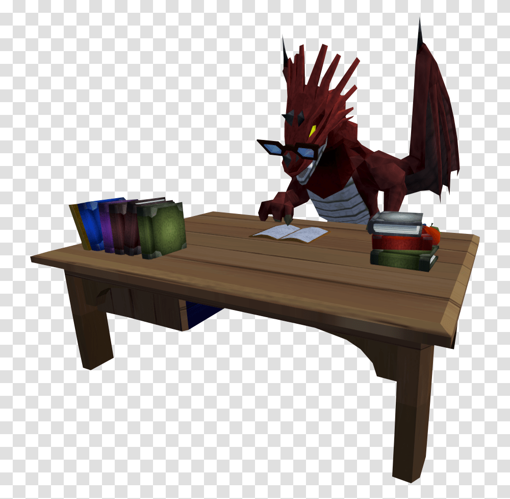 Mr Mordaut The Runescape Wiki Dragon, Desk, Table, Furniture, Tabletop Transparent Png