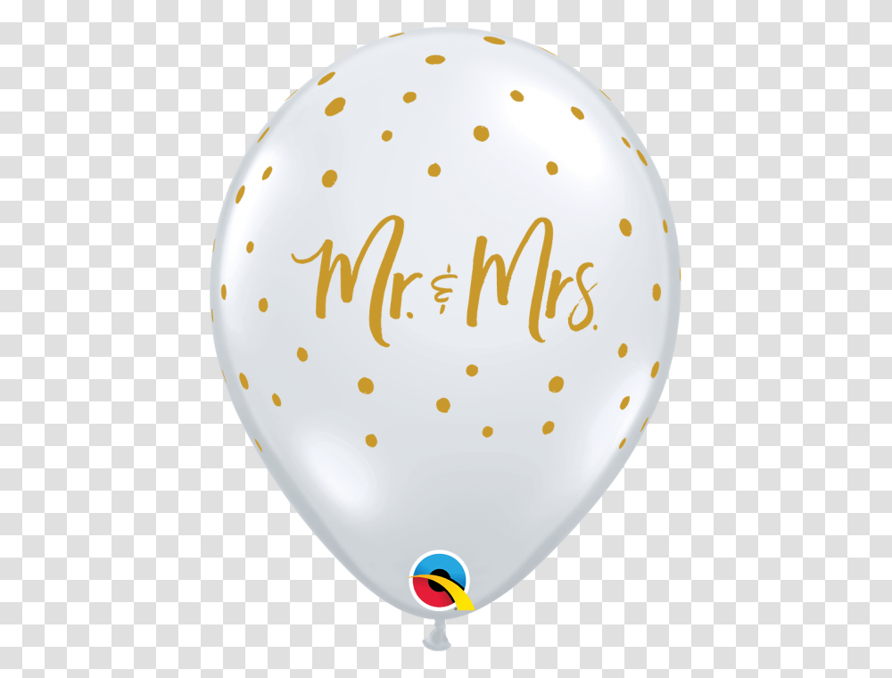 Mr Mrs Gold Dots Clear, Balloon, Egg, Food Transparent Png