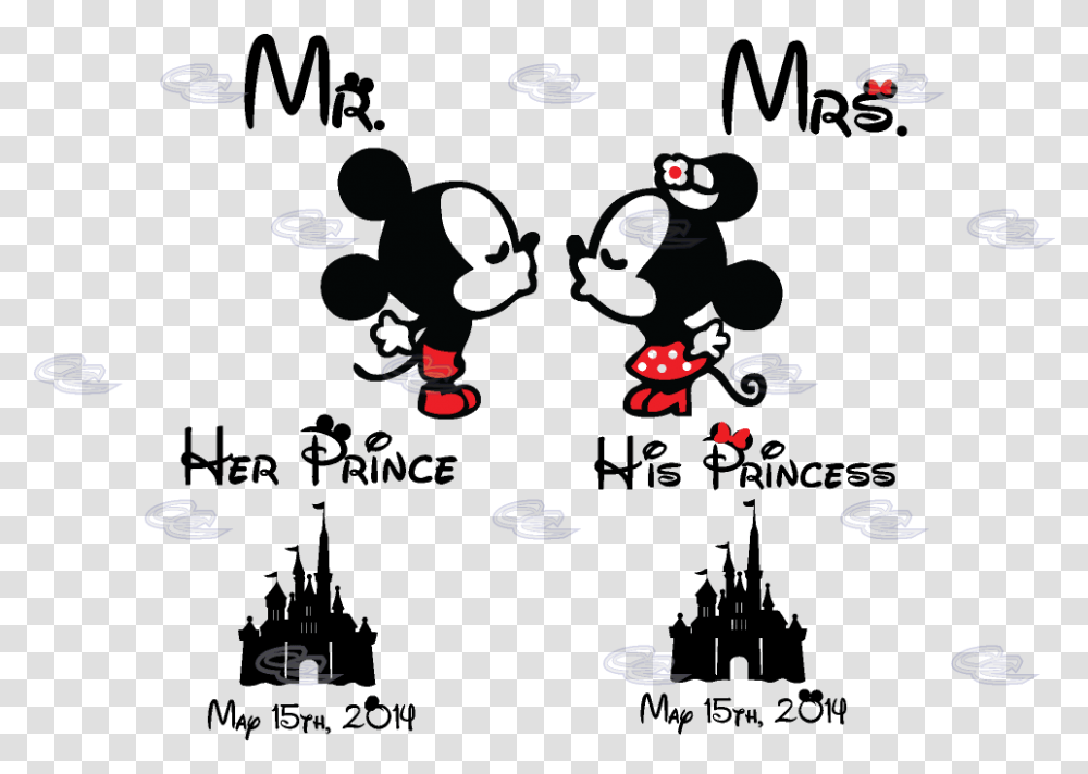Mr Mrs Little Mickey Minnie Mouse Kiss His Princess Minnie Y Mickey, Photography, Video Gaming Transparent Png