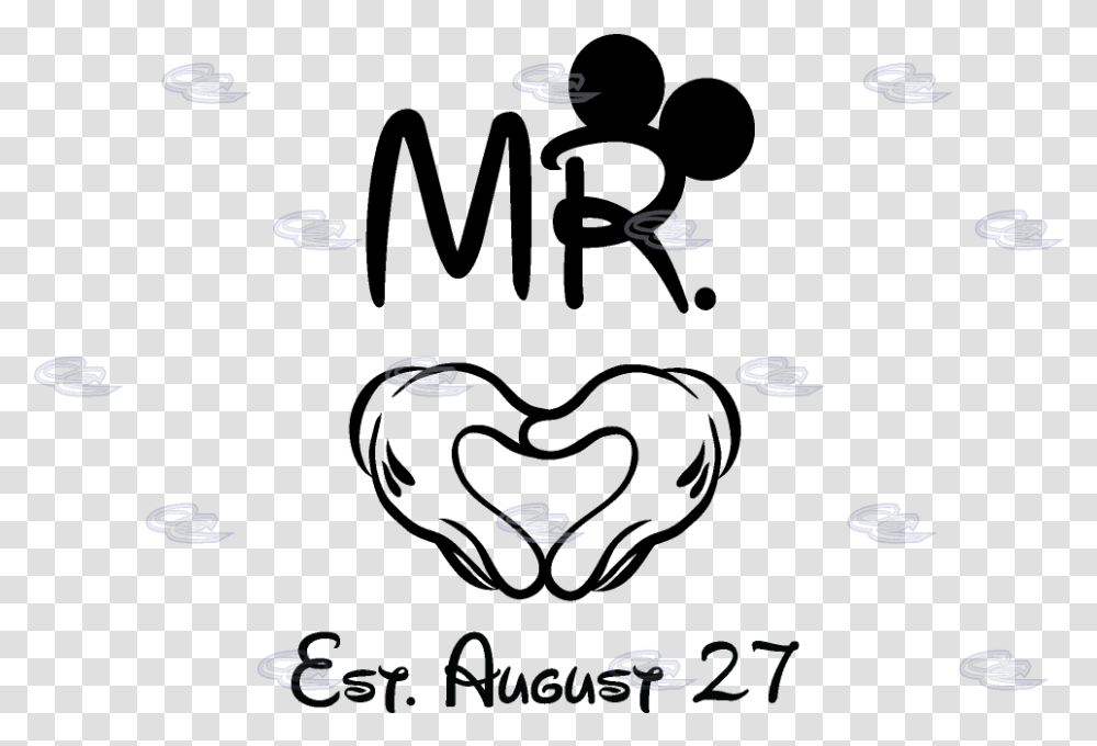 Mr Mrs Mickey Mouse T Shirt Groom Bride, Bubble, Spiral Transparent Png