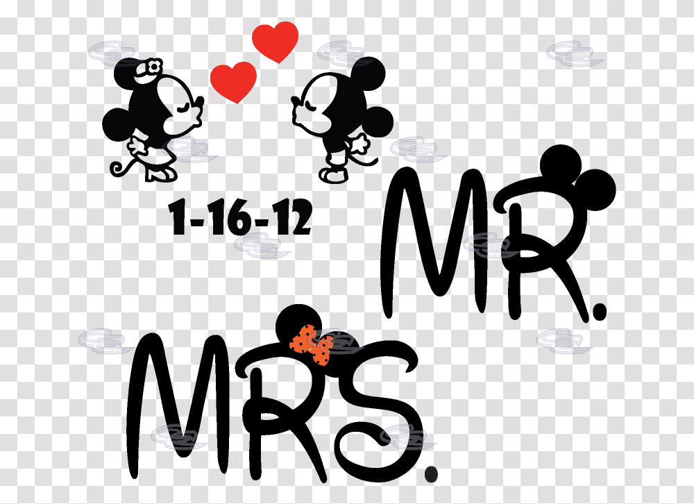 Mr Mrs Mmm Kiss Mickey Minnie Mr Amp Mrs, Bubble Transparent Png