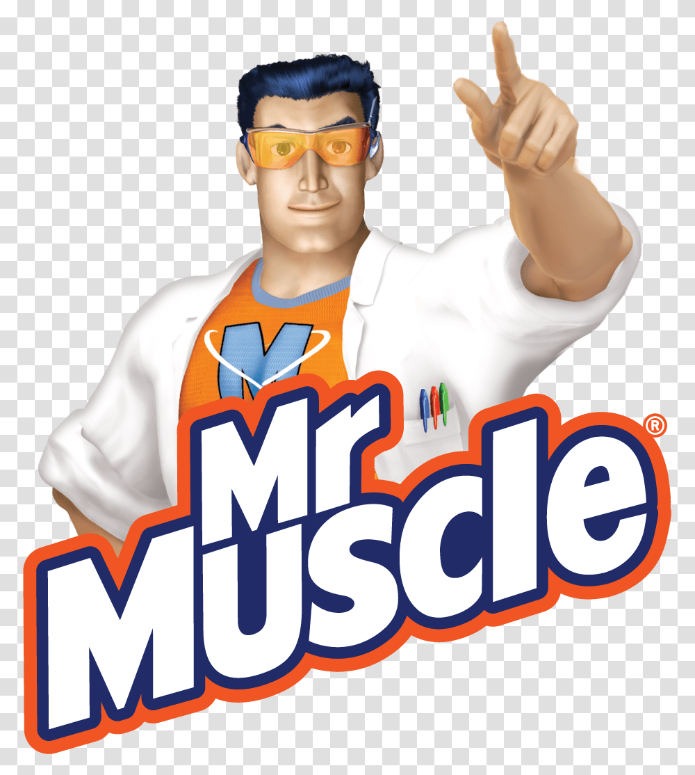 Mr Muscle Products Logo Mr Muscle, Person, Word, Sunglasses Transparent Png