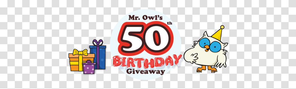 Mr Owl&8217s 50th Birthday Giveaway Freebie Mom Language, Text, Label, Number, Symbol Transparent Png