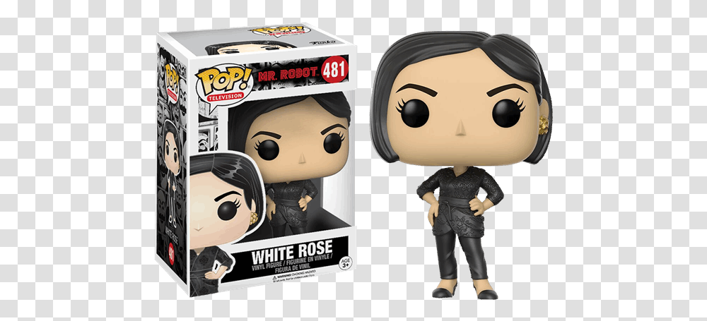 Mr Robot Funko Pop White Rose, Toy, Person, Human, Doll Transparent Png
