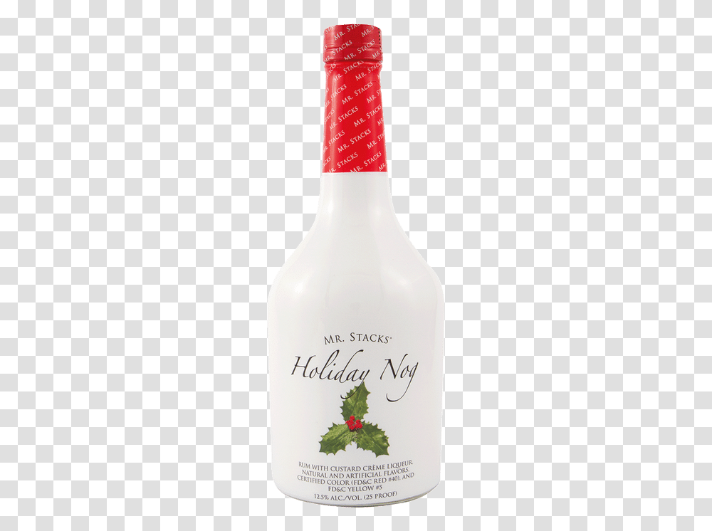 Mr Stacks Holiday Nog Glass Bottle, Cosmetics, Beverage, Drink, Alcohol Transparent Png