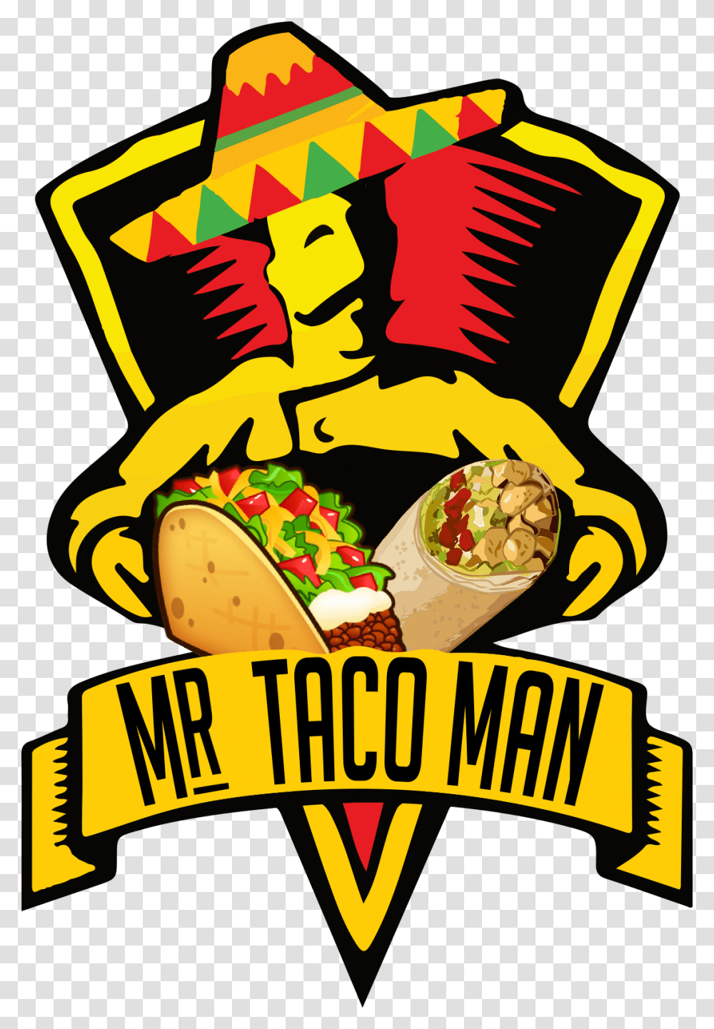 Mr Taco Man San Mateo, Food, Advertisement, Poster, Cream Transparent Png