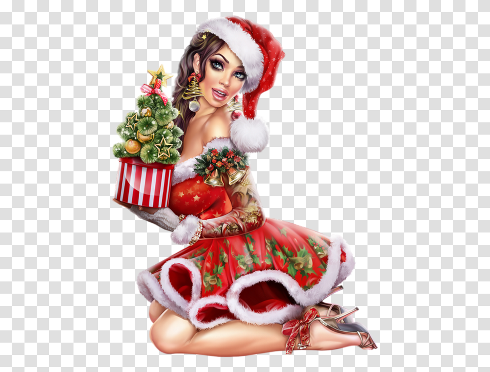 Mre Nol Sexy Christmas Girl, Costume, Figurine, Leisure Activities Transparent Png