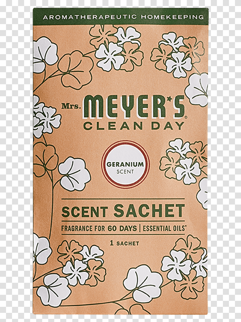 Mrs Meyers Geranium Scent Sachet Mrs Meyers Hand Soap Refill, Poster, Advertisement, Flyer, Paper Transparent Png