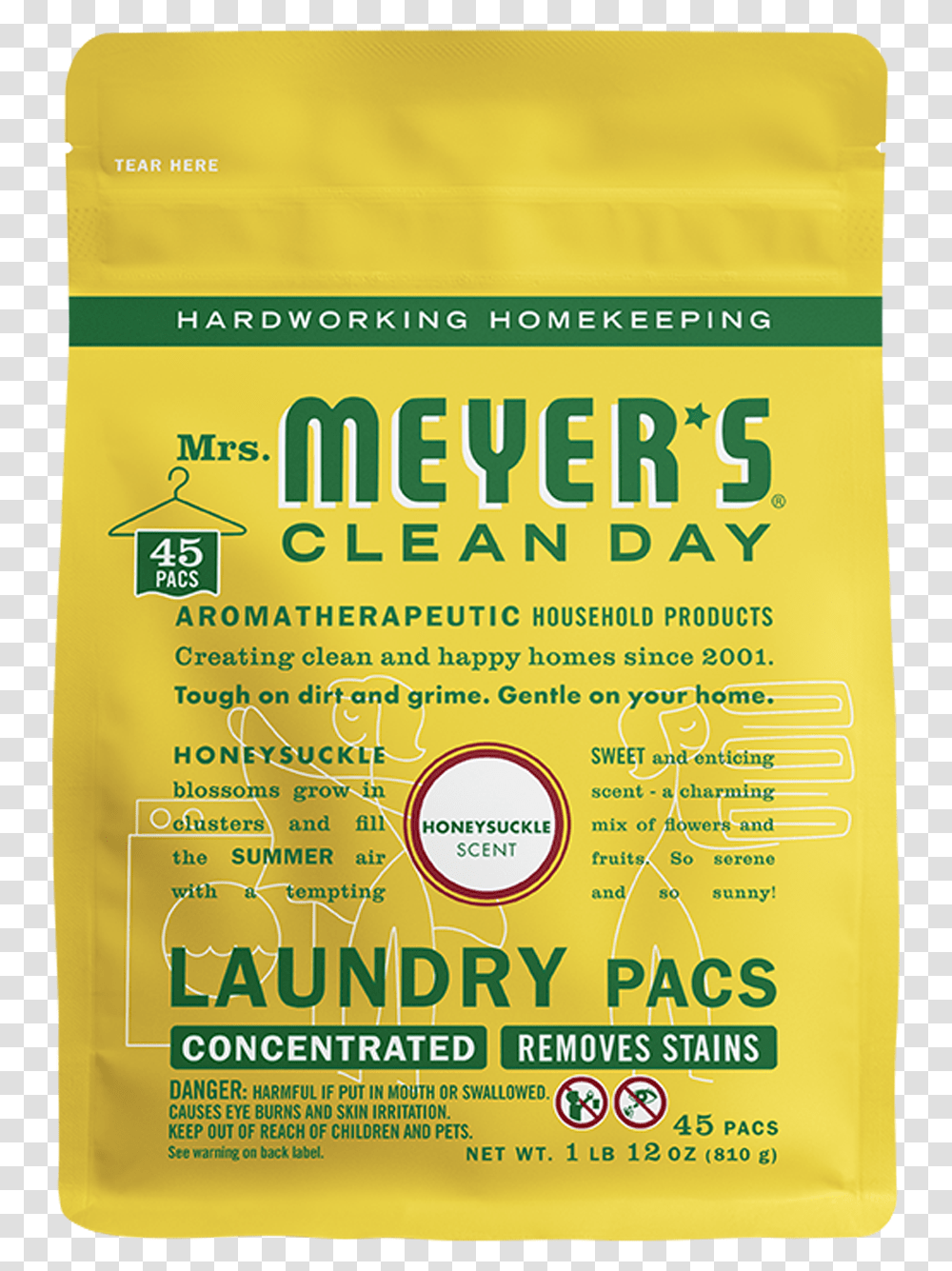 Mrs Meyers Honeysuckle Laundry Packs Meyers Clean Day Laundry Pacs, Poster, Advertisement, Flyer, Paper Transparent Png