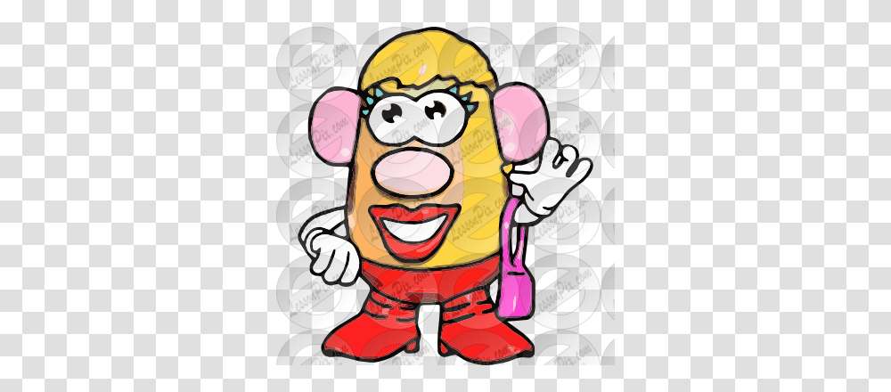 Mrs Potato Head Picture For Classroom Therapy Use, Performer, Clown, Leisure Activities, Poster Transparent Png