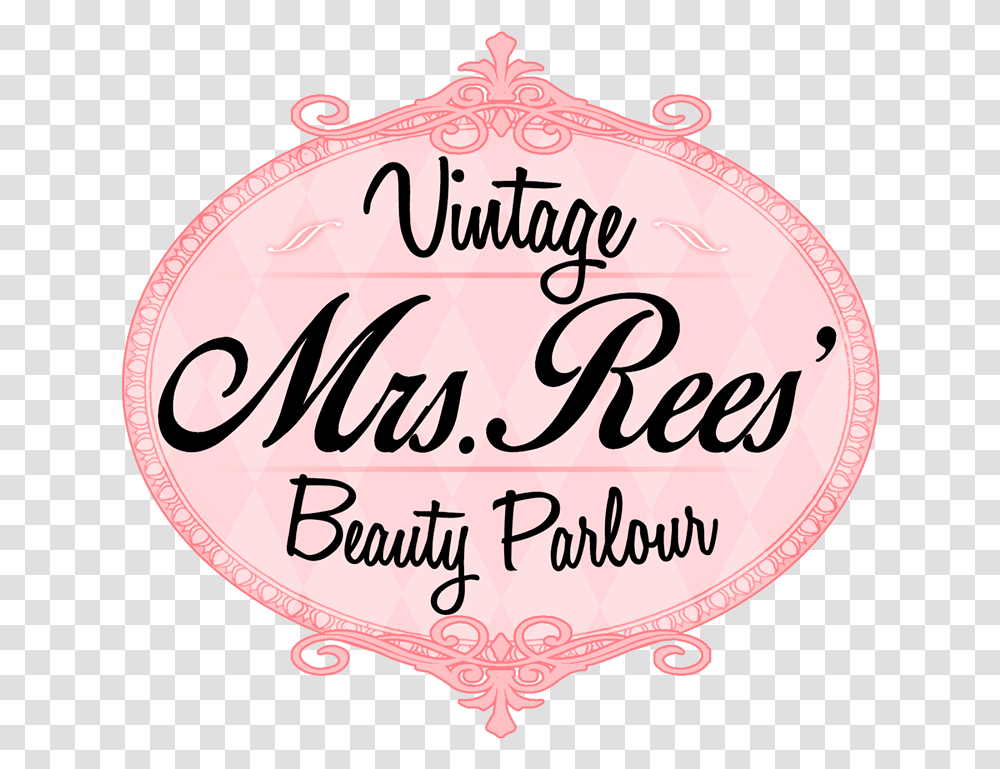 Mrs. Rees39 Vintage Beauty Parlour, Handwriting, Label, Calligraphy Transparent Png