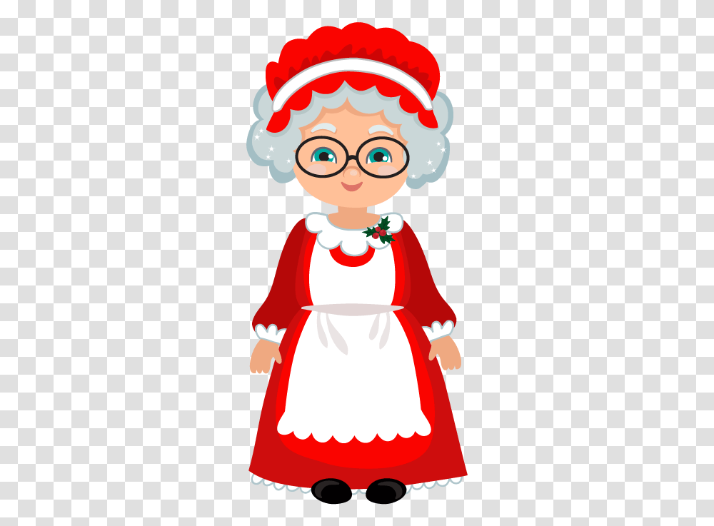 Mrsclause Character Cookies With Mrs Claus, Food, Face, Snowman, Winter Transparent Png