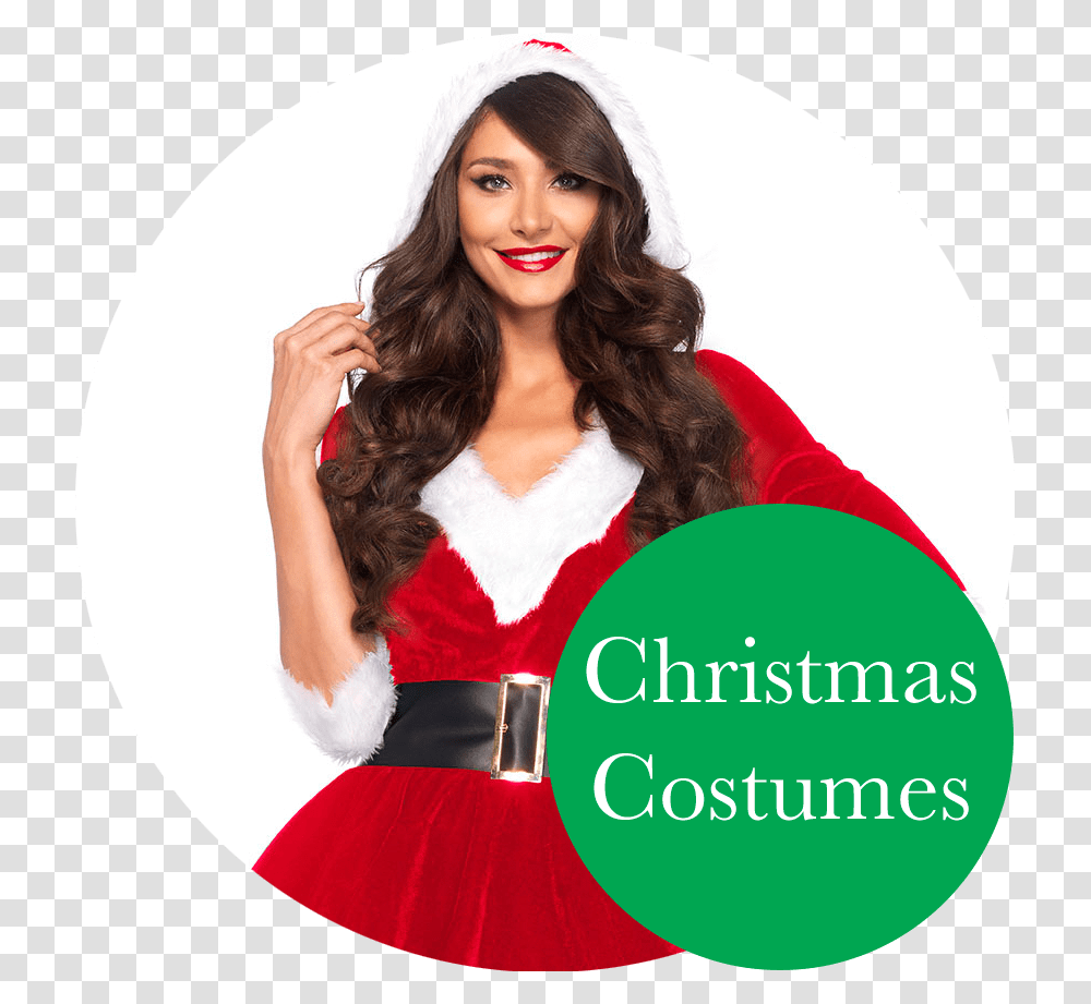 Ms Claus Costume Sexy, Person, Female, Woman Transparent Png