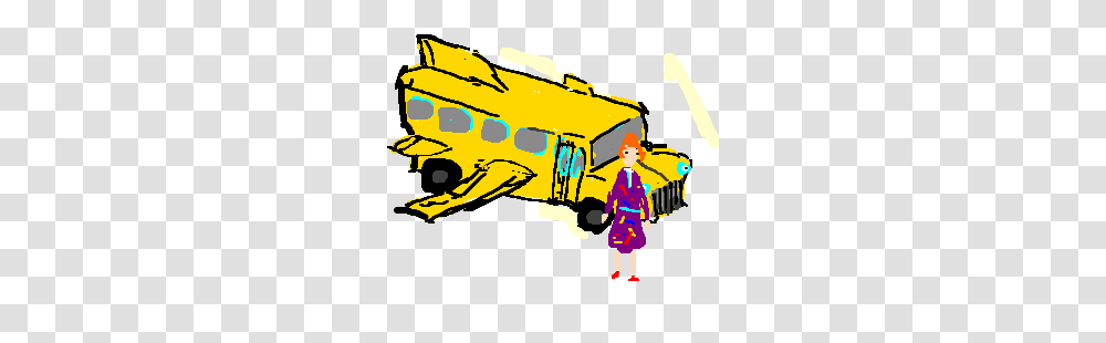 Ms Frizzle And The Magic School Bus Drawing, Transportation, Vehicle, Aircraft, Person Transparent Png