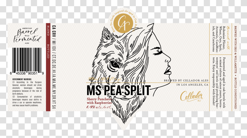 Ms Pea Split Label Web Illustration, Drawing, Dog Transparent Png
