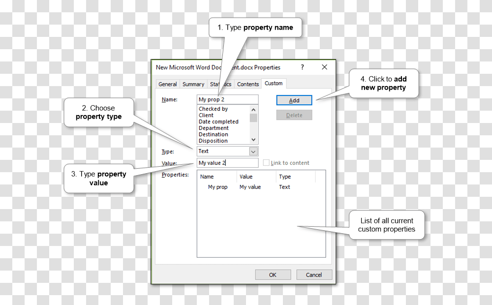 Ms Word Document Properties Advanced Custom, Vegetation, Plot, Diagram Transparent Png