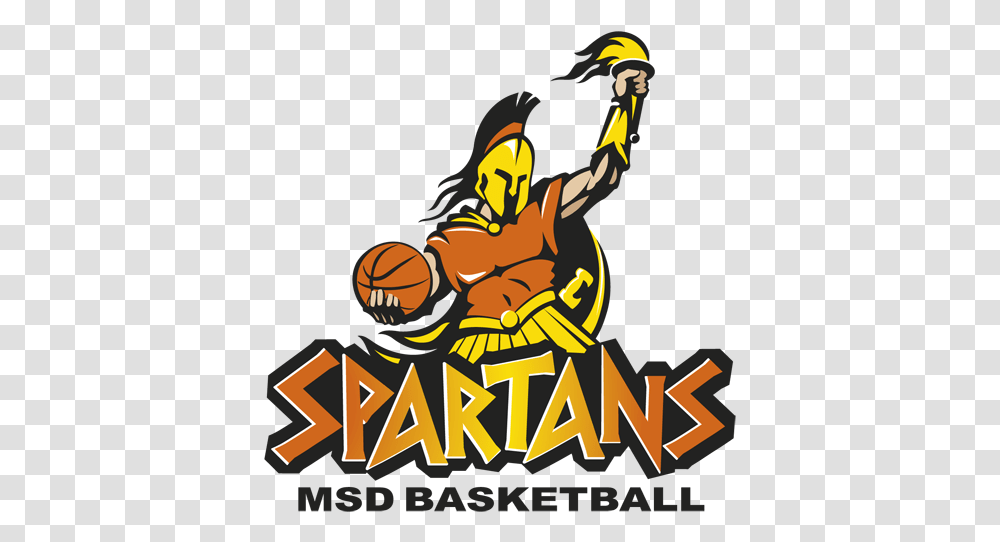Msd Spartans Basketball Spartan Basketball Logo, Person, People, Vegetation, Text Transparent Png