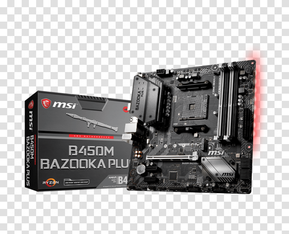 Msi B450m Bazooka Plus, Computer, Electronics, Hardware, Computer Hardware Transparent Png