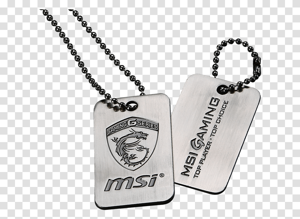 Msi Dog Tag, Pendant, Necklace, Jewelry, Accessories Transparent Png