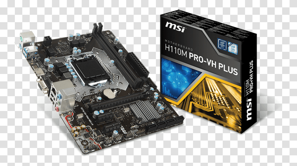 Msi H110m Pro Vd Plus Intel, Computer, Electronics, Computer Hardware, Electronic Chip Transparent Png