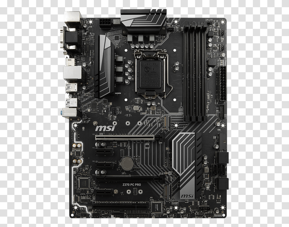 Msi Z370 A Pro Motherboard, Cpu, Computer Hardware, Electronic Chip, Electronics Transparent Png