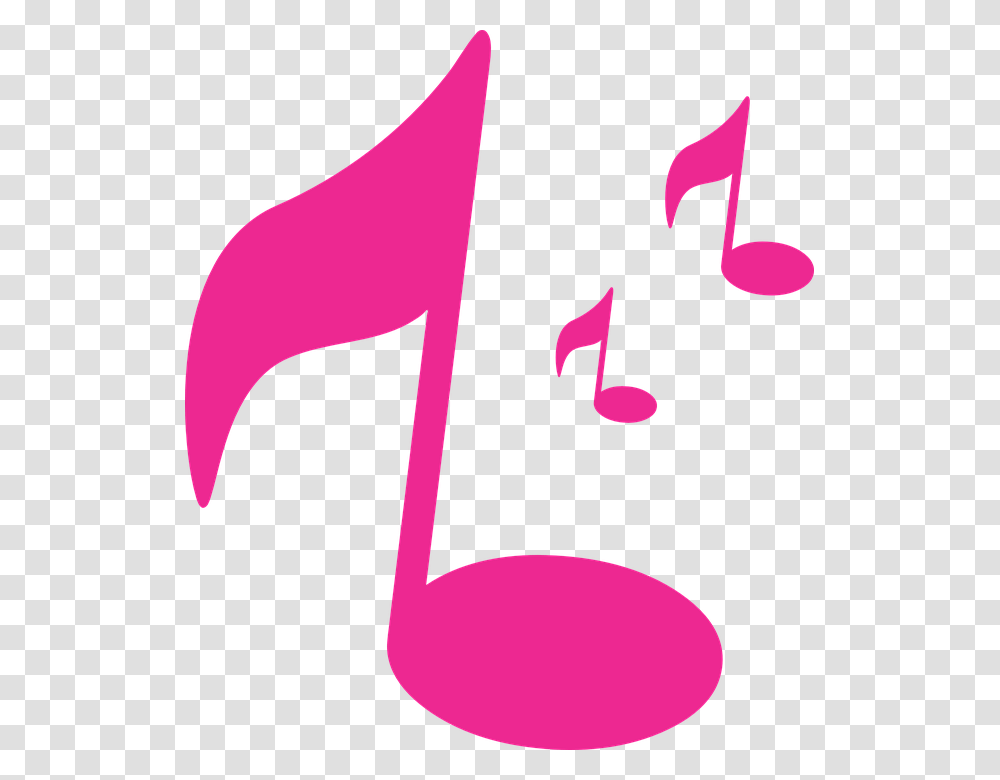 Msica Musicales Notas Sonido Pink Music Note Clipart, Label, Stencil Transparent Png