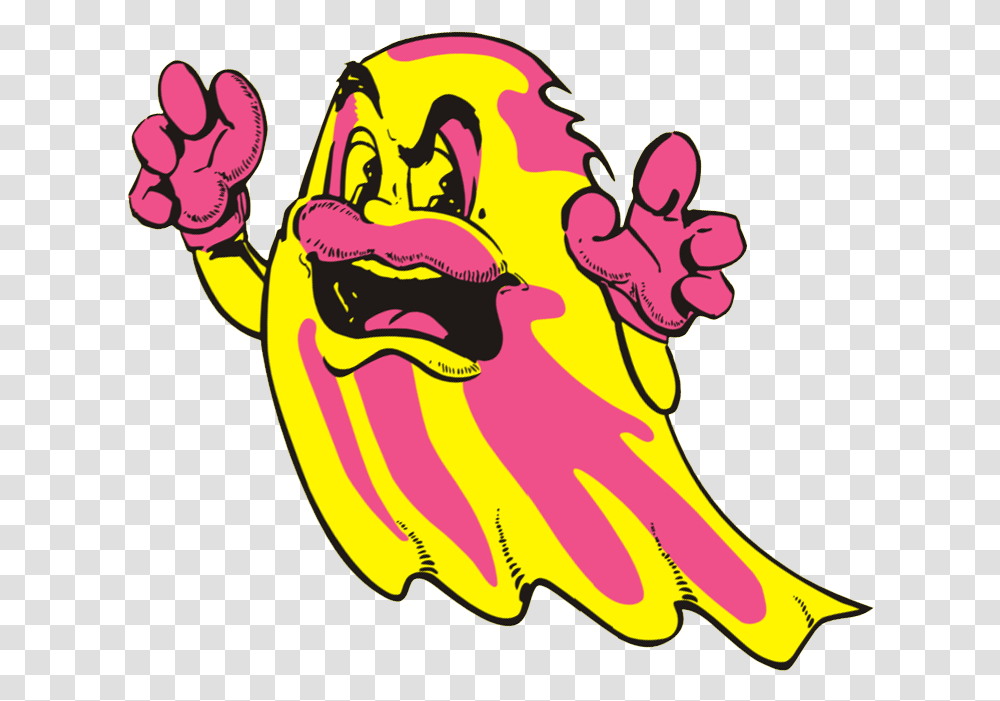 Mspac Ghost Ms Pac Man Side Art Transparent Png