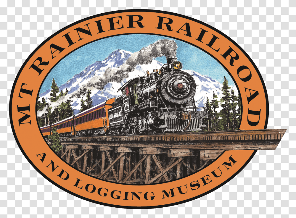 Mt Rainier Railroad And Logging Museum, Locomotive, Train, Vehicle, Transportation Transparent Png