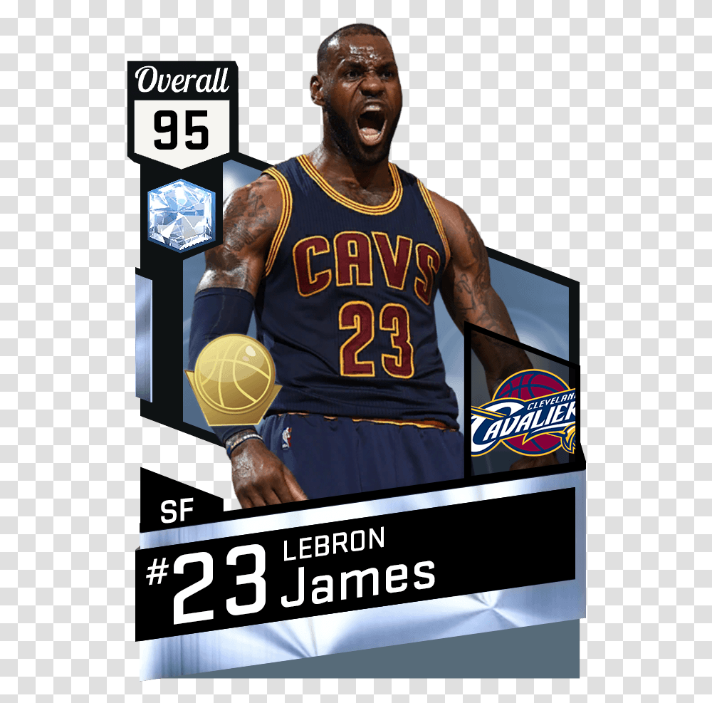 Mtdb Nba 2k17 My Team Database For Diamond Lebron James, Person, People, Advertisement, Clothing Transparent Png
